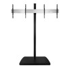 B-Tech Dual Monitor Standfuß BTF844 Schwarz/Silber