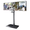 B-Tech Dual Monitor Standfuß BTF844 Schwarz/Silber