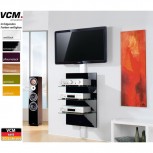VCM Xeno 3 Paneelserie für AV Geräte Weißlack/Schwarzglas