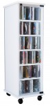 VCM CD-DVD-Turm Valenza drehbar fuer 300 CDs Weiss
