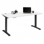 Maja Höhenverstellbarer Schreibtisch 5504 Metall anthrazit - weiß matt