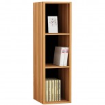 VCM CD-DVD-Sammel-Regal Mendas 3-fach Kern-Nussbaum