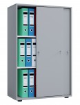 VCM Büroschrank Lona XL mit Schiebetüren Grau
