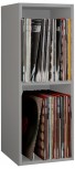 VCM Schallplatten-Regal Platto 2-fach Grau