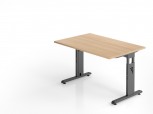 Schreibtisch C-Fuß 120x80cm Eiche-Graphit