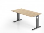 Schreibtisch C-Fuß 160x80cmAsteiche-Graphit