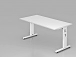 Schreibtisch C-Fuß 180x80cm Weiß-Weiß